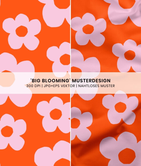 Nahtloses Muster Big Blooming