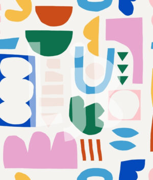 Nahtloses Muster Joyful mix of shapes – Bild 3