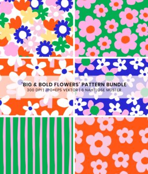 Big & Bold Flowers Design Bundle
