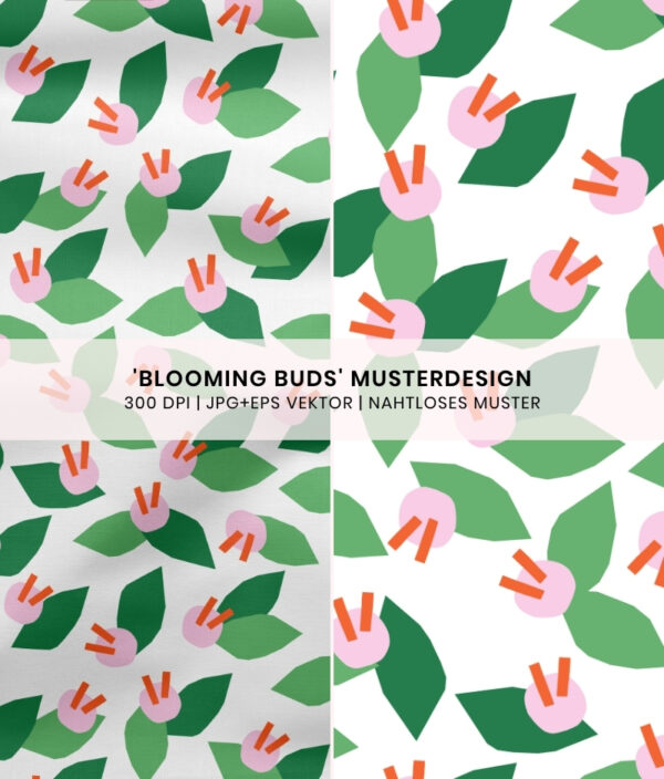 Nahtloses Muster Blooming Buds