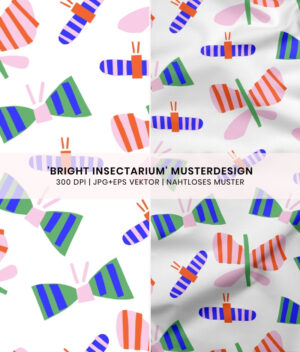 Nahtloses Muster Bright Insectarium