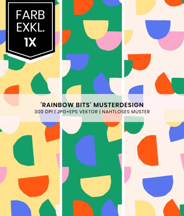 Farbexklusives Muster Rainbow Bits