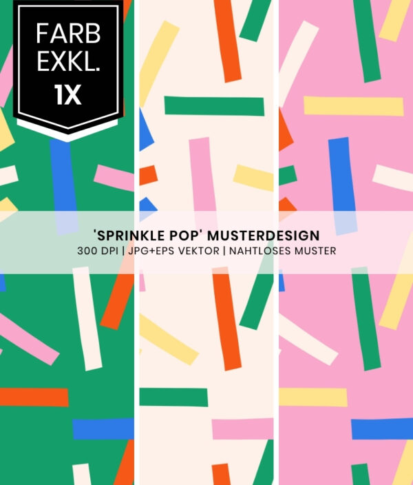Farbexklusives Muster Sprinkle Pop