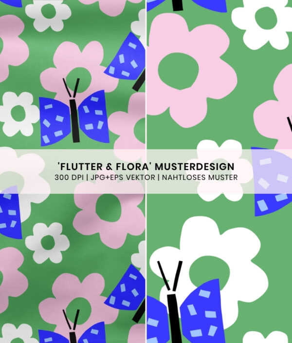 Nahtloses Muster Flutter & Flora