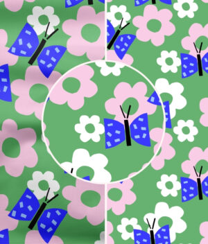 Nahtloses Muster Flutter & Flora – Bild 2