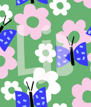 Nahtloses Muster Flutter & Flora – Bild 4