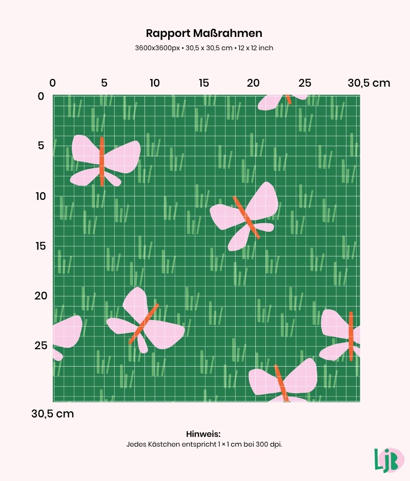 Nahtloses Muster Meadow Flutter – Bild 2