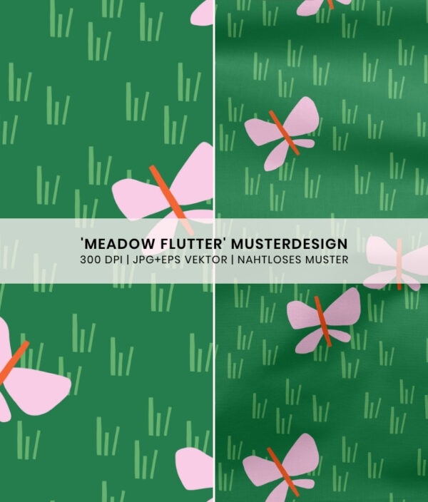Nahtloses Muster Meadow Flutter