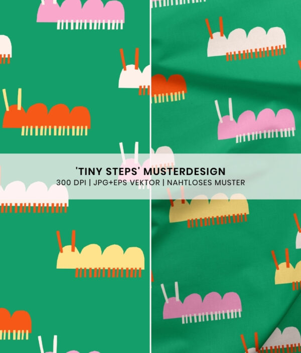 Nahtloses Muster Tiny Steps