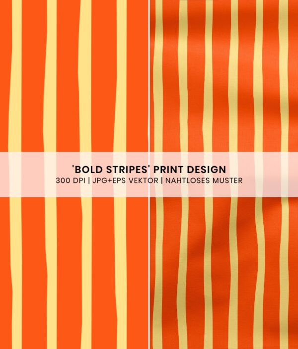 Nahtloses Muster Bold Stripes gelb rot