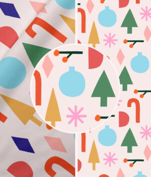 Nahtloses Muster Modern Christmas rosa – Bild 2