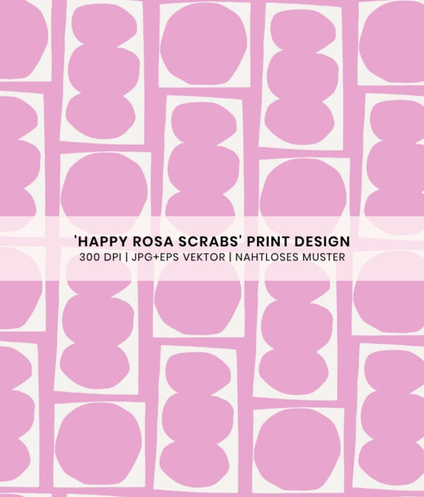 Nahtloses Muster Happy Rosa Scrabs