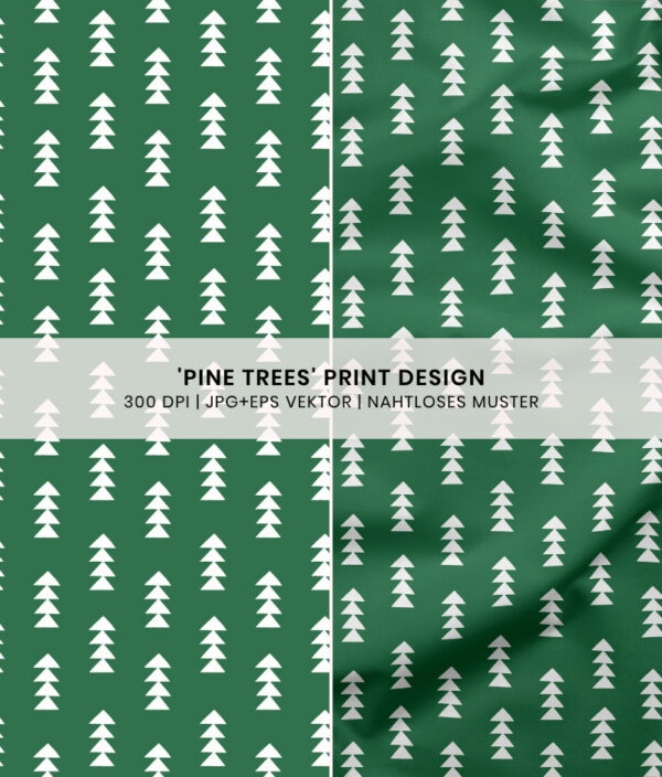 Nahtloses Muster Pine Trees gruen