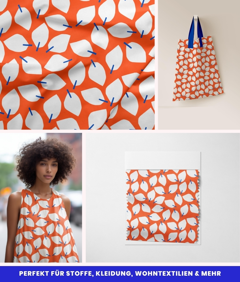 Nahtloses Muster Abstract Leaves – Bild 3