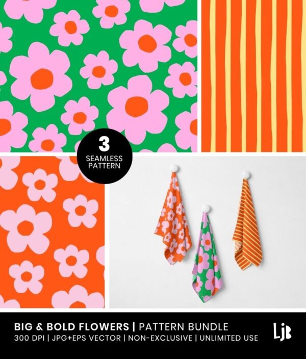 Big & bold Flowers Muster Bundle No.2