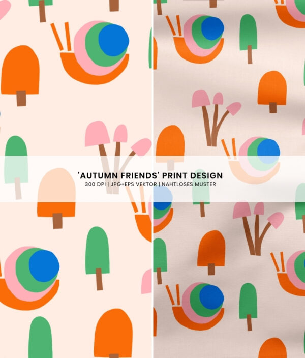 Nahtloses Muster Autumn Friends