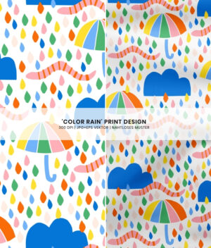 Nahtloses Muster Color Rain