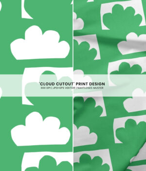 Nahtloses Muster Cloud Cutout