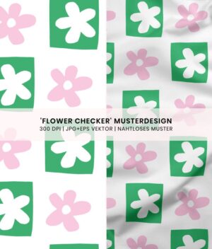 Nahtloses Muster Flower Checker