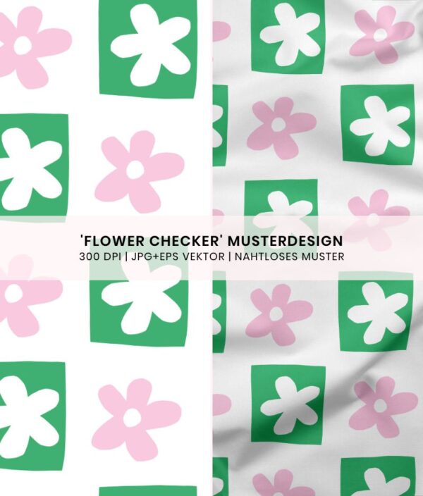 Nahtloses Muster Flower Checker