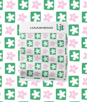 Nahtloses Muster Flower Checker – Bild 3
