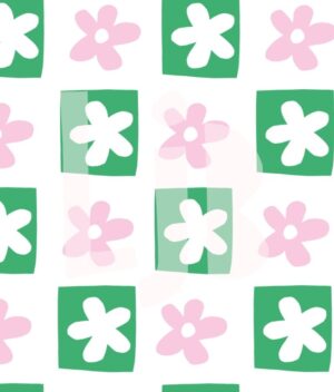 Nahtloses Muster Flower Checker – Bild 4