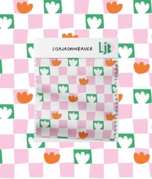 Nahtloses Muster Flower Checkerboard – Bild 3
