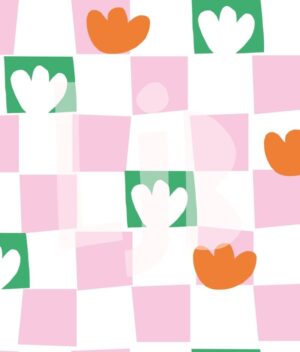 Nahtloses Muster Flower Checkerboard – Bild 4
