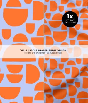 Nahtloses Muster Half Circle Shapes