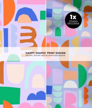 Nahtloses Muster Happy Shapes