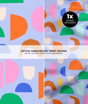 Nahtloses Muster Joyful Semicircles