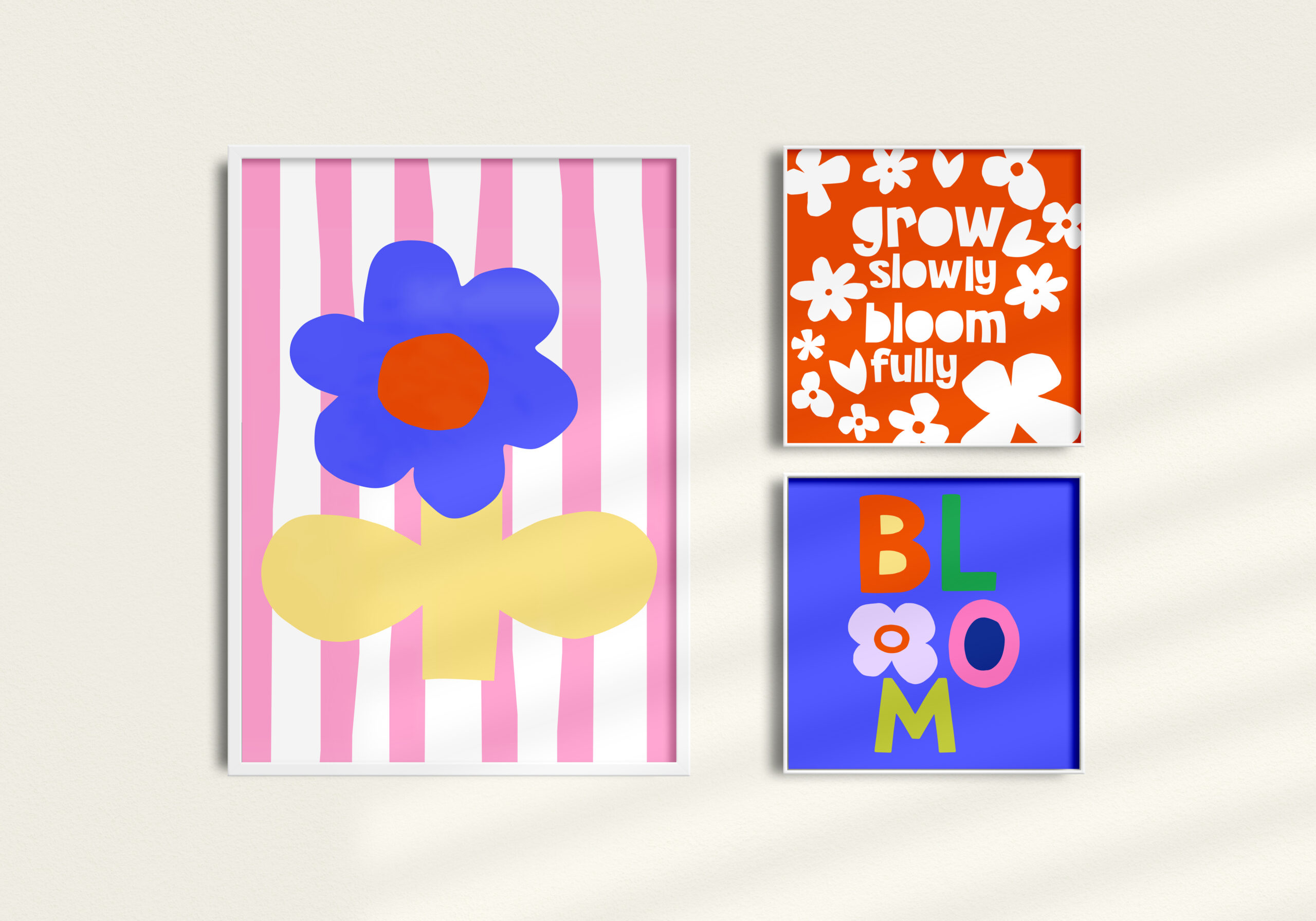 paper flowers cutout illustrationen artprints
